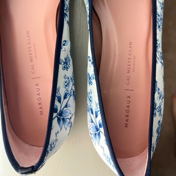 Gal Meets Glam X Margaux - The Pointe Ballet Flats in Blue Toile SOLD OUT STYLE - Picture 10 of 11